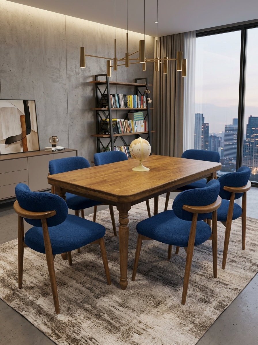 Bohem Lastikli Likralı Jakarlı Sandalye Kılıfı – 6 Adet